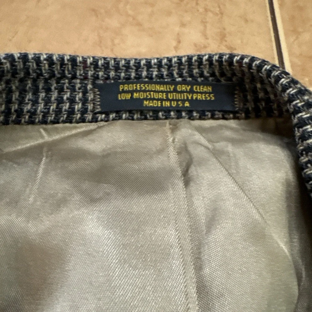 Evan Picone 40R Brown Multi Color Wool  Tweed Herringbone Jacket ELBOW PATCHES